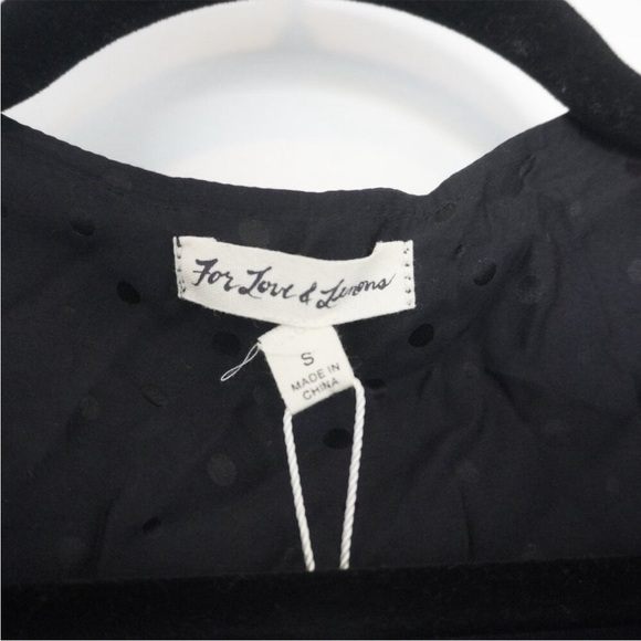 NWT FOR LOVE & LEMONS SILK GABRIELLA DOT BLOUSE
WOMEN'S SIZE SMALL - Picture 4 of 7